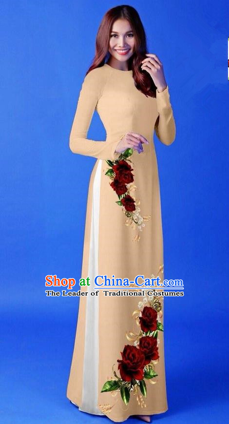 New Traditional Vietnamese Clothing Ao Dai Vietnam Cheongsam Chinese Style  Long Qipao Evening Party Wedding Clothing Dresses