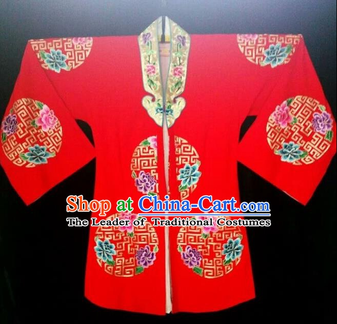 Traditional Chinese Peking Opera Costumes, China Beijing Opera High-grade Embroidered Mission Flower Wearing Ming Dynasty Ceremonial Robe for Women