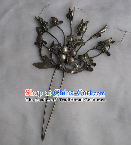 Traditional Handmade Chinese Ancient Classical Hair Accessories Barrettes, Flower Hairpin Step Shake Hair Sticks Hair Fascinators for Women
