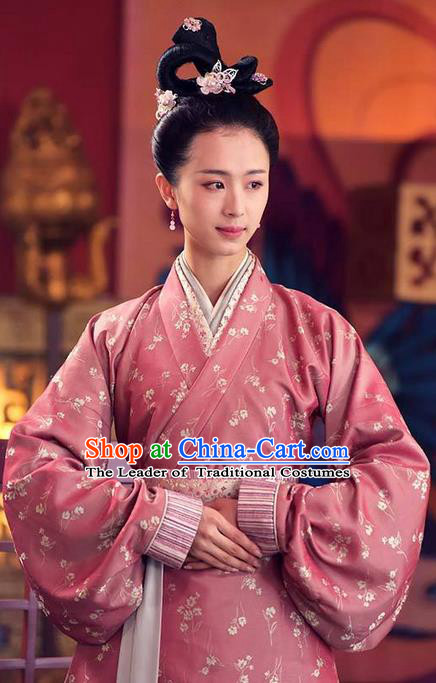 Traditional Chinese Ancient Warring States Palace Lady Costumes, Song of Phoenix Chu State Court Maid Hanfu Embroidered Clothing for Women