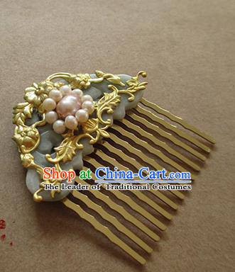 Chinese Ancient Handmade Jewelry Accessories Hairpins, Traditional Chinese Ancient Hanfu Hair Combs Headwear for Women
