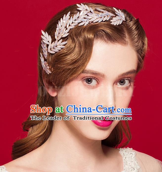 Top Grade Handmade Wedding Dragonfly Hair Accessories Bride Crystal Hair Claw, Traditional Baroque Princess Hair Stick Headband Headdress for Women
