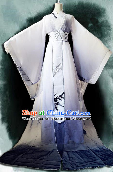 Traditional Chinese Cosplay Nobility Childe Costume, Chinese Ancient Hanfu Han Dynasty Imperial Prince Dress Clothing for Men
