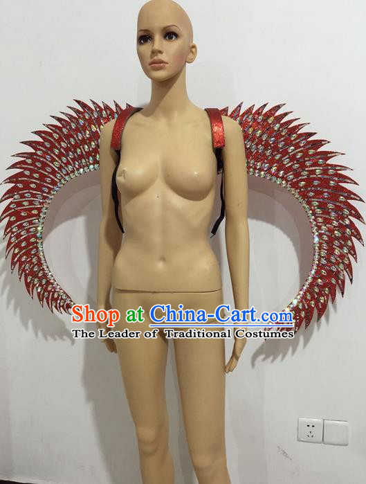 Top Grade Professional Stage Show Catwalks Wings, Brazilian Rio Carnival Samba Opening Dance Custom-made Customized Props for Women