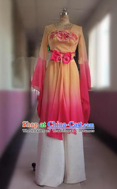Traditional Ancient Chinese National Folk Dance Uniform, Elegant Hanfu China Princess Classical Dance Dress Clothing for Women