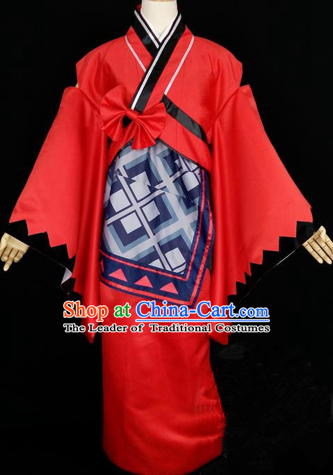 Asian Chinese Traditional Cospaly Han Dynasty Empress Costume, China Elegant Hanfu Peri Red Dress Clothing for Women