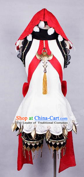 Asian Chinese Traditional Cospaly Costume Customization Ancient Zoroastrianism Young Lady Costume Complete Set, China Elegant Hanfu Princess Dress Clothing for Women