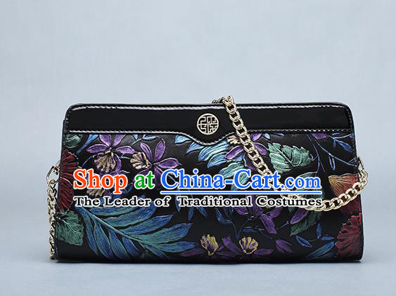 Traditional Handmade Asian Chinese Element Clutch Bags Shoulder Bag National Knurling Chain Handbag for Women