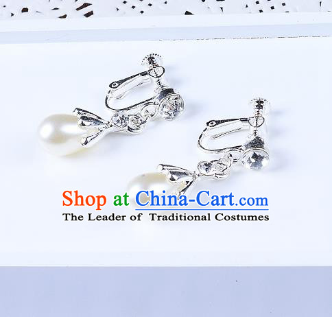 Top Grade Handmade Chinese Classical Jewelry Accessories Queen Wedding Pearls Tassel Earrings Bride Eardrop for Women