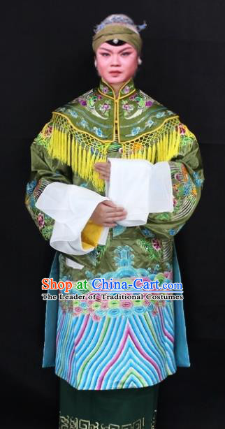 Traditional China Beijing Opera Old Women Costume Empress Dowager Embroidered Cape, Ancient Chinese Peking Opera Pantaloon Embroidery Dress Clothing