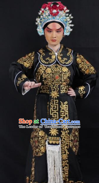 Traditional China Beijing Opera Costume Takefu Embroidered Robe, Ancient Chinese Peking Opera Martial Role Embroidery Clothing