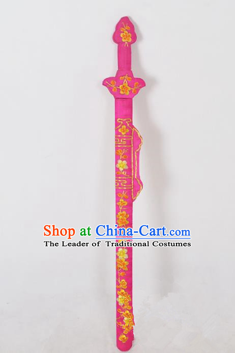 Traditional Chinese Wudang Tai Chi Sword Kungfu Kung Fu Swords Wu Shu Peking Opera Blues Rosy Sword for Women