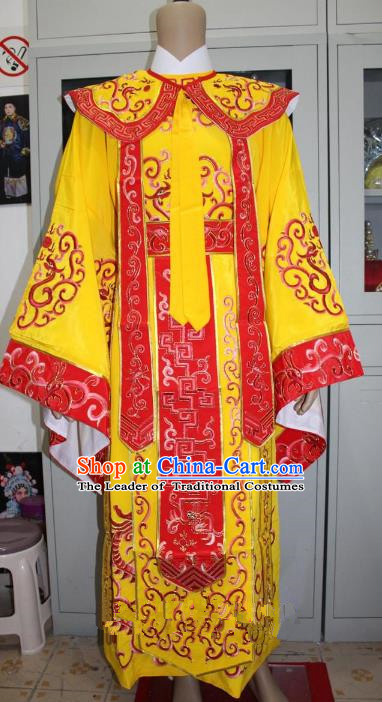 Top Grade Professional Beijing Opera Emperor Costume Embroidered Robe Gwanbok, Traditional Ancient Chinese Peking Opera Royal Highness Embroidery Clothing