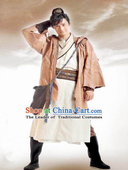 Traditional Chinese Ancient Swordsman Costume, Chinese Young Kawaler Clothing for Men