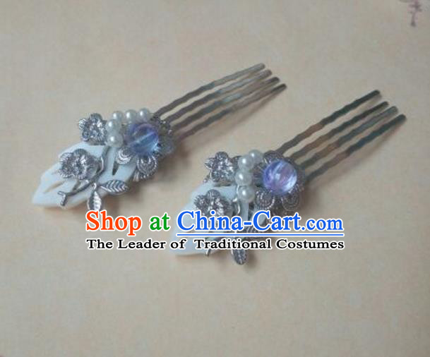 Traditional Handmade Chinese Ancient Classical Hair Accessories Hairpins Shell Hair Comb for Women