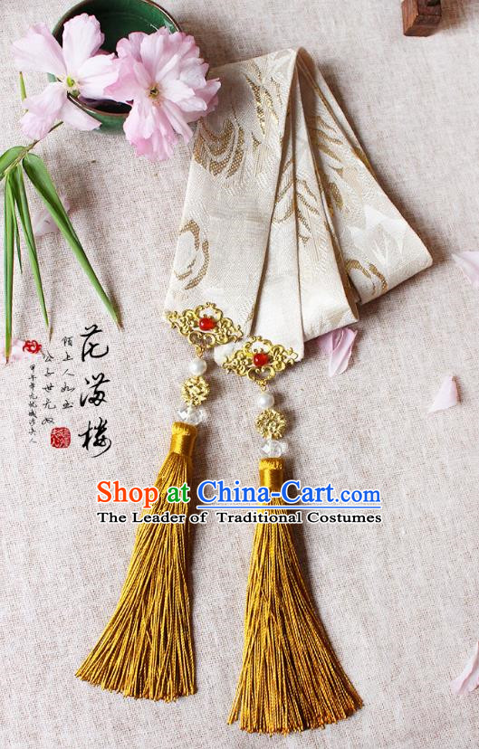 Chinese Handmade Classical Hair Accessories Hanfu Silk Headband, China Ancient Hair Clasp Headwear for Women for Men