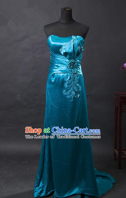 Traditional Chinese National Young Lady Green Qipao Costume, China Embroidered Cheongsam for Women