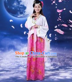 Traditional Ancient Chinese Palace Lady Costume, Asian Chinese Tang Dynasty Imperial Concubine Embroidered Dress Clothing for Women