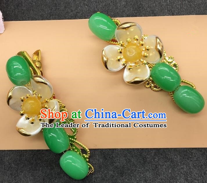 Traditional Handmade Chinese Ancient Classical Hair Accessories Hanfu Hairpins Jade Hair Stick for Kids