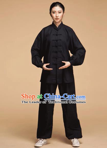 Top Grade Chinese Kung Fu Costume Martial Arts Plated Buttons Uniform, China Tai Ji Wushu Clothing for Women