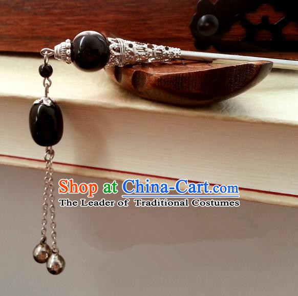 Traditional Chinese Handmade Classical Hair Accessories Step Shake Ancient Hanfu Tassel Hairpins for Women