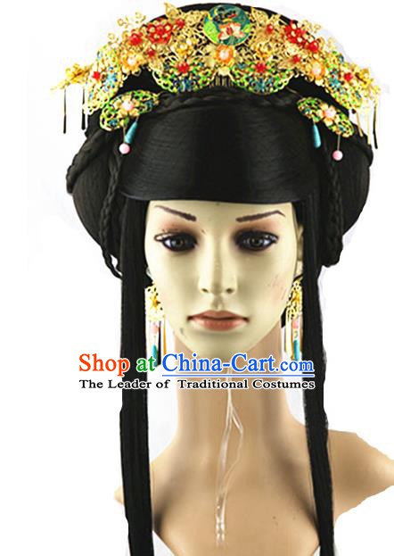 Asian Chinese Handmade Classical Hair Accessories Shell Phoenix Coronet Hairpins Headwear Complete Set for Women