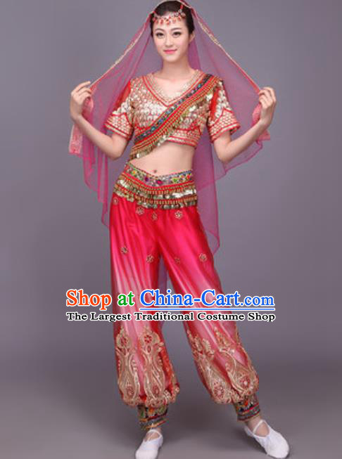 Chinese Traditional Uyghur Nationality Dance Costume Belly Dance Dress for Women