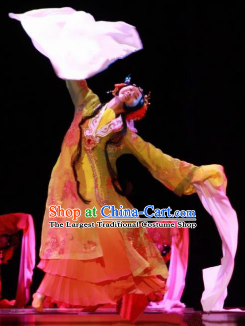 Chinese Traditional Classical Dance Costume Beijing Opera Folk Dance Water Sleeve Dress for Women