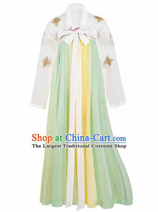 Chinese Ancient Palace Lady Hanfu Han Dynasty Imperial Concubine Queen Embroidered Historical Costumes