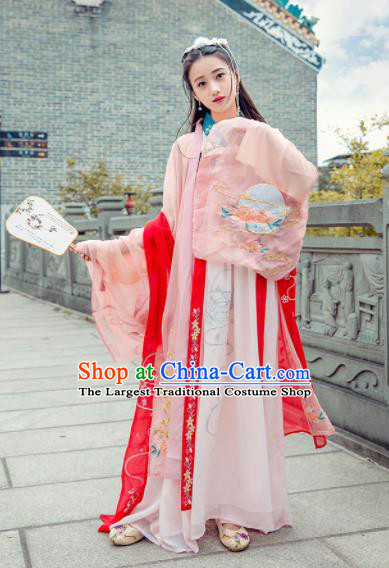 Ancient Chinese Tang Dynasty Palace Princess Hanfu Dress Historical Costume for Women