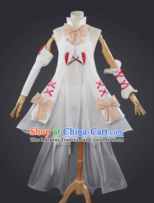 Chinese Traditional Cosplay Costumes Ancient Swordswoman White Dress for Women
