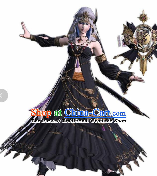 Top Grade Cosplay Female Assassin Costumes Halloween Swordsman Dress for Women