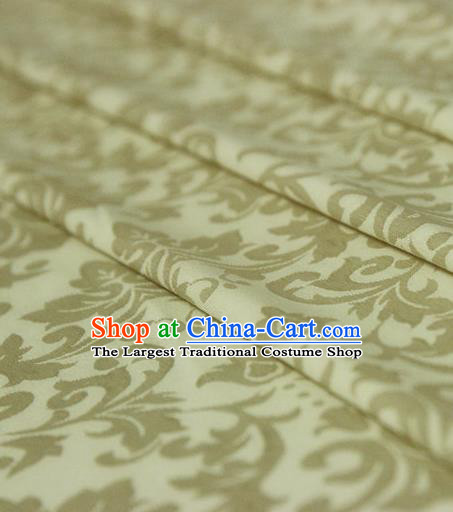 Asian Chinese Traditional Pattern Fabric Ancient Hanfu Jacquard Weave Golden Brocade Silk Fabric Drapery Material