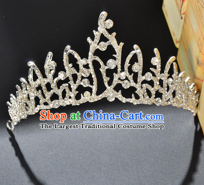 Handmade Wedding Rhinestone Royal Crown Baroque Retro Hair Accessories for Women