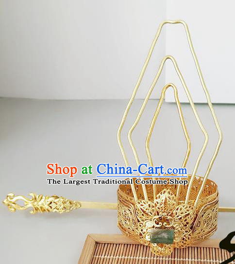 Chinese Ancient Hair Accessories Prince Hairdo Crown Hairpins for Men
