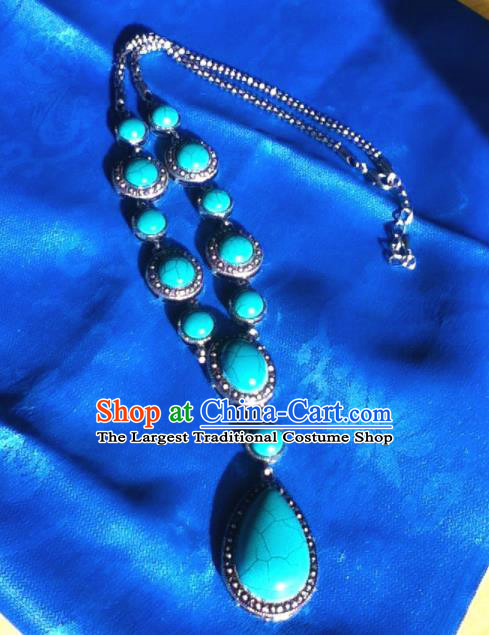 Chinese Traditional Ethnic Jewelry Accessories Mongolian Necklace for Women