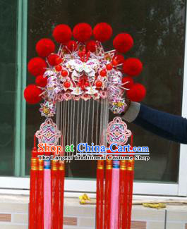 Chinese Traditional Peking Opera Hair Accessories Ancient Bride Phoenix Coronet Headwear for Women