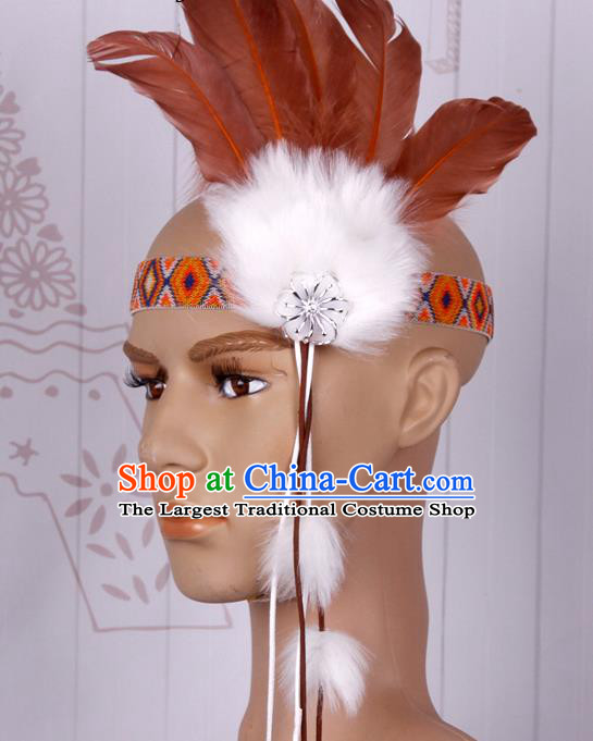 Top Performance Catwalks Headwear Halloween Cosplay Hair Accessories Feather Donald Hat