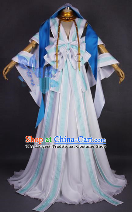 Asian Chinese Cosplay Fairy Costumes Ancient Swordswoman Dress Clothing for Women