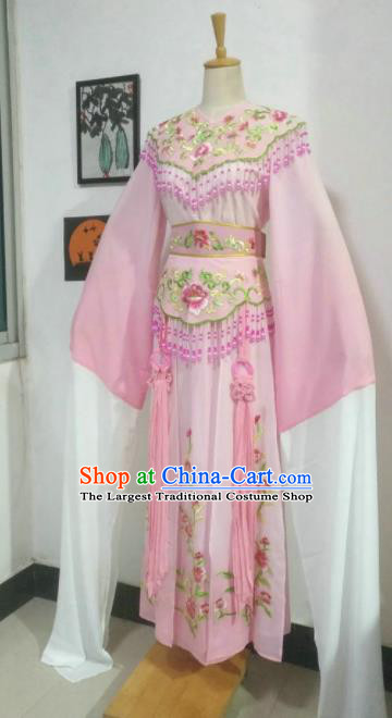 Chinese Traditional Peking Opera Nobility Lady Costumes Ancient Fairy Pink Dress for Adults