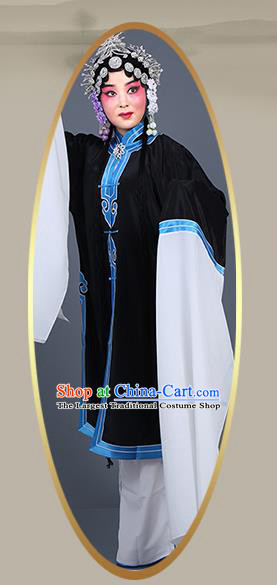Chinese Traditional Beijing Opera Actress Costumes Ancient Young Mistress Black Dress for Adults