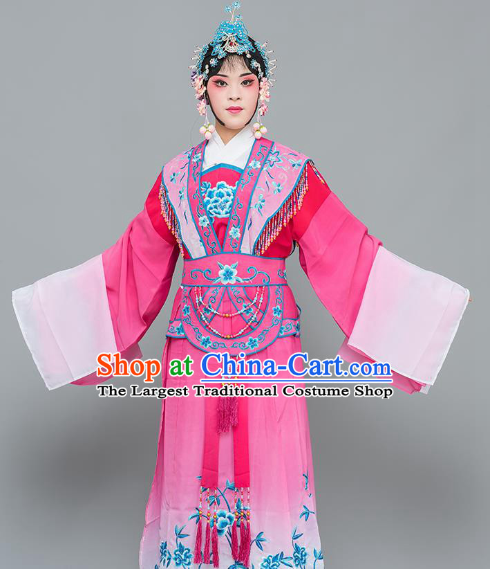 Chinese Traditional Peking Opera Nobility Lady Costumes Ancient Peri Rosy Dress for Adults