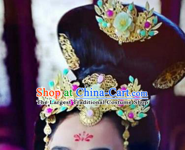 Handmade Chinese Ancient Hair Accessories Queen Hanfu Hairpins Headwear for Women