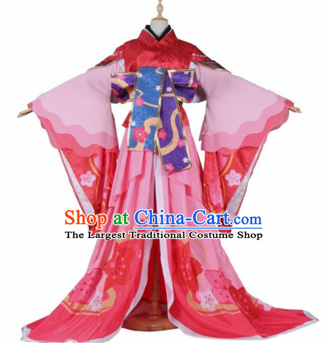 Asian Japanese Traditional Furisode Kimono Cosplay Costumes Ancient Geisha Yukata Clothing for Women