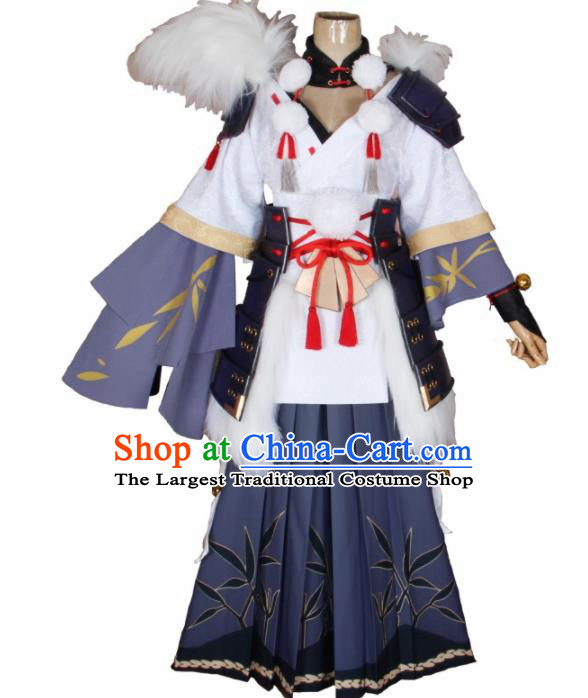 Asian Japanese Traditional Swordsman Cosplay Costumes Ancient Onmyoji Clothing for Men