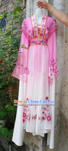 Chinese Traditional Beijing Opera Actress Costumes Ancient Nobility Lady Embroidered Pink Dress for Women