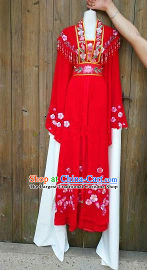 Chinese Traditional Beijing Opera Princess Costumes Ancient Nobility Lady Embroidered Red Dress for Women