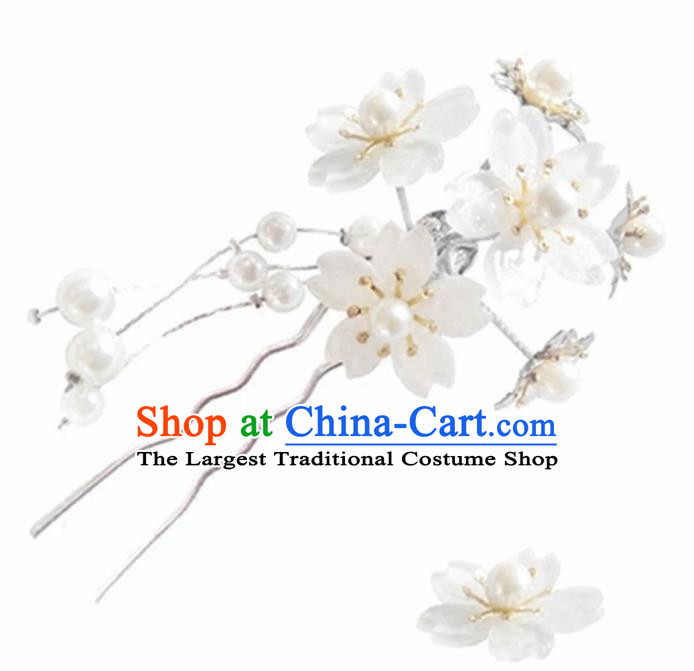 Japanese Traditional Cherry Blossom Hairpins Ancient Courtesan Kimono Hair Accessories for Women