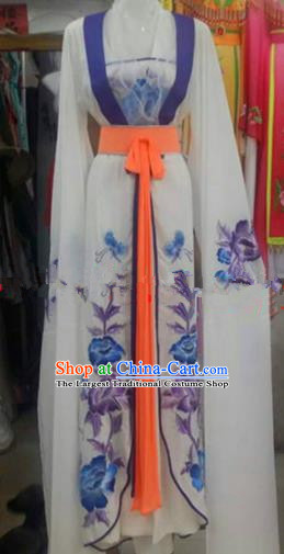 Chinese Traditional Beijing Opera Peri Embroidered Dress Ancient Palace Princess Costumes for Rich