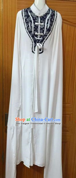 Chinese Traditional Peking Opera Peri White Dress Ancient Nobility Lady Embroidered Costumes for Rich